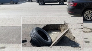 В центре Баку обрушился недавно отремонтированный участок дороги - ФОТО - ВИДЕО 