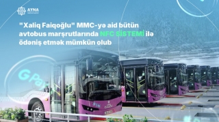 "Xaliq Faiqoğlu”nun bütün avtobuslarında bank kartları ilə ödəniş mümkündür 
