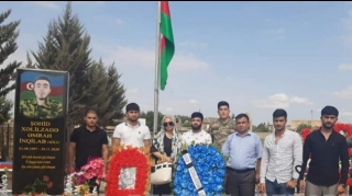 Biləsuvarda Vətən müharibəsi şəhidinin doğum günü qeyd edilib  - FOTO