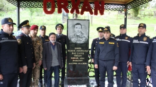 Astarada polis əməkdaşları şəhidin məzarını və ailəsini ziyarət ediblər - FOTOLAR 