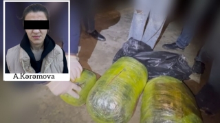 Sabirabadda qadın 14 kq narkotiklə tutuldu 