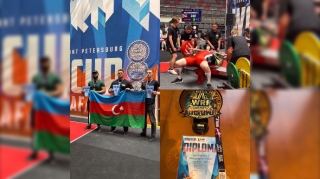 Yol polisi zabiti 250 kq-ı qaldırıb çempionluq titulunu yenilədi  - VİDEO