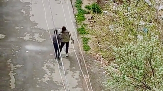 Xırdalanda qadına qarşı zorakılıq: Saçından tutub dartdı   - VİDEO