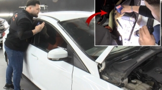 İkinci əl avtomobil alanların diqqətinə; iki əzilmiş maşını kəsib bir maşın düzəldirlər - VİDEO 