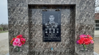 Kürdəmirdə şəhidin xatirəsinə tikilən bulağın açılışı olub  - FOTO