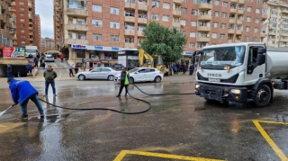 BŞİH:  Yasamalda qəza olan ərazidə təmizlik işləri aparılır  - FOTO