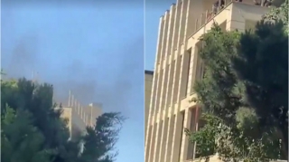 Bakıda yarımtikilidə yanğın baş verib   - VİDEO