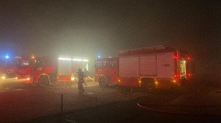 Yol polisi "Sədərək"dəki yanğında hərəkəti belə tənzimlədi  - VİDEO