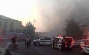 Bakıda güclü yanğın - Yollar bağlandı- VİDEO