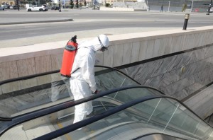 Bakı Ağ Şəhərdə tibbi-profilaktik və dezinfeksiyaedici tədbirlər gücləndirilib - FOTO