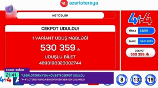 "Azərlotereya"da növbəti cekpot uduldu  - VİDEO