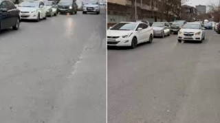 Bakıda bu yolda sürücülər kütləvi şəkildə maşınlarını "protiv"  sürürlər - VİDEO