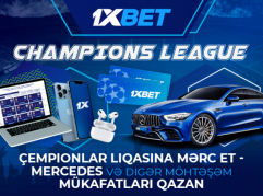 1xBet  Champions League aksiyasında Mercedes – AMG GT və digər mükafatlar hədiyyə edir!