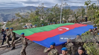 Laçın şəhərində Zəfər Günü ilə bağlı yürüş keçirilib - FOTO - VİDEO 