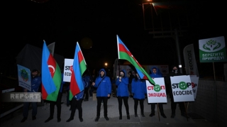 Xankəndi-Laçın yolunda etiraz aksiyası axşam da davam edir