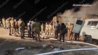 Basarkeçərdə 15 erməninin öldüyü kazarmadan FOTOLAR 