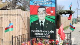 Vətən müharibəsi şəhidi baş leytenant İlkin Məmmədzadənin xatirəsi anılıb