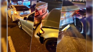 Qayda pozan “Ford” eyni anda 4 avtomobili qəzaya uğratdı   - VİDEO