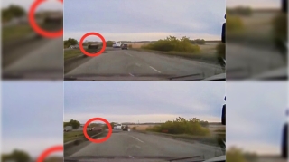 Sürət həddini aşan sürücü avtomobili otluğa saldı    - VİDEO