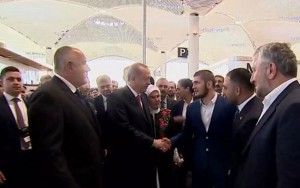 Ərdoğan yeni aeroportda Həbiblə görüşdü - VİDEO