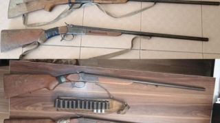 Şabranda yol kənarından odlu silahlar tapılıb 