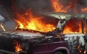 Qazaxda “VAZ” yanıb