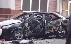 Avtomobilin partlaması nəticəsində bir nəfər öldü - VİDEO