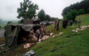 Erməni hərbçilər ağır qəzaya düşdü