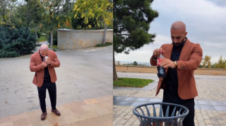 "Chagaev"dən "Coca-Cola"ya zərbə: Zibil qutusuna ATDI – VİDEO 