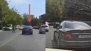 Keçiddən keçən piyadanı görməzdən gəlib yoluna davam etdi - 99-HJ-662    - VİDEO