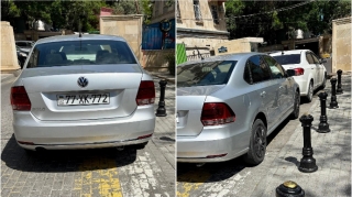 Səkinin önünü kəsib piyadaları çətin vəziyyətdə qoyan sürücü - 77-XK-772   - FOTO