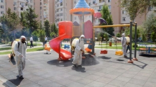 Xətai rayonunda dezinfeksiya işləri aparıldı  - FOTO