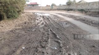 Sabirabadın Çığırğan kəndinin yolları bərbad vəziyyətə düşüb  - FOTO