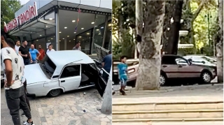 İsmayıllıda “VAZ” iki maşınla toqquşdu, ardınca obyektə çırpıldı   - VİDEO