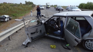 Sabirabadda iki avtomobil toqquşub, ölən və yaralananlar var   - FOTO - VİDEO