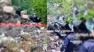 Lahıc yolunda dəhşət doğuran qəza:  Avtomobil uçurumdan meşəyə yuvarlandı  - VİDEO