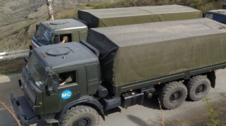 Laçın-Xankəndi yolundan RSK-nın maşın karvanı keçib - FOTO 