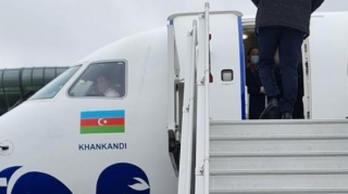 Hikmət Hacıyev "Xankəndi" təyyarəsi ilə Şuşaya uçdu