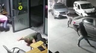 Avtomobil salonuna silahlı hücum - ANBAAN VİDEO 