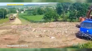 Sel suları Şamaxıda və Daşkəsəndə yol infrastrukturuna ziyan vurdu - VİDEO