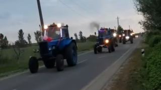 Masallıda traktorlar karvanıyla maraqlı gəlingətirdi  - VİDEO