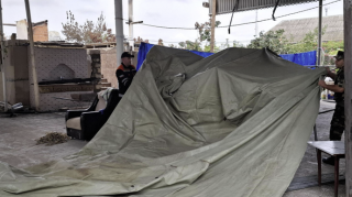 Evi yararsız hala düşən vətəndaş üçün çadır quruldu - FOTO