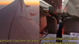 Hava boşluğuna düşən təyyarədə pilotun açıqlaması hamını güldürdü - VİDEO 