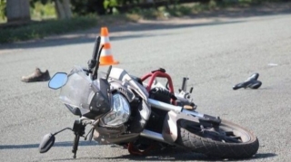 В Баку мотоциклист пострадал в ДТП