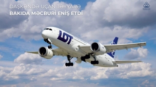 Daşkəndə uçan təyyarə Bakıya məcburi eniş edib 