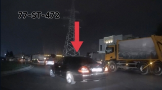 В Баку водитель нарушил правила и создал аварийную ситуацию — ВИДЕО 