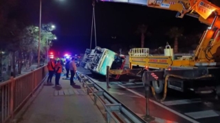 Türkiyə klubunun avtobusu aşdı: 14 futbolçu yaralandı - FOTO 