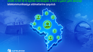 Qarabağda 3 mindən çox yeni abunəçi telekommunikasiya xidmətlərinə qoşuldu 
