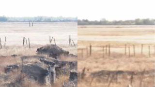 По следам войны: кадры разрушенного вражеского поста после артиллерийского удара - ВИДЕО