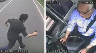 Yolu qaçaraq keçən piyadanı avtobus vurdu; ölümdən döndü - VİDEO 